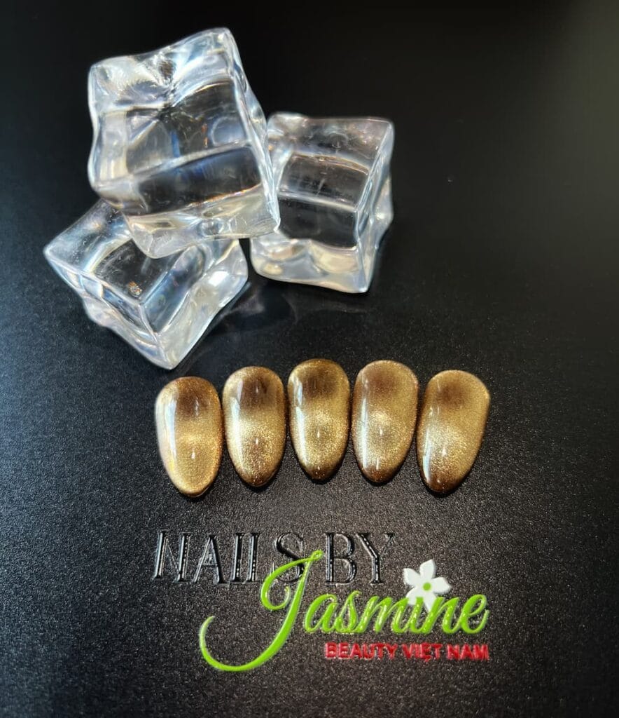 Mẫu móng kỹ thuật Cat Eye Gel trong khóa Nails định cư Mỹ tại Jasmine