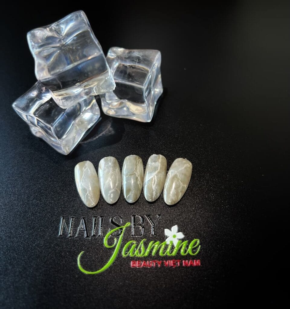 Thành phẩm kỹ thuật vân đá – Khóa học nghề nail định cư tại Jasmine