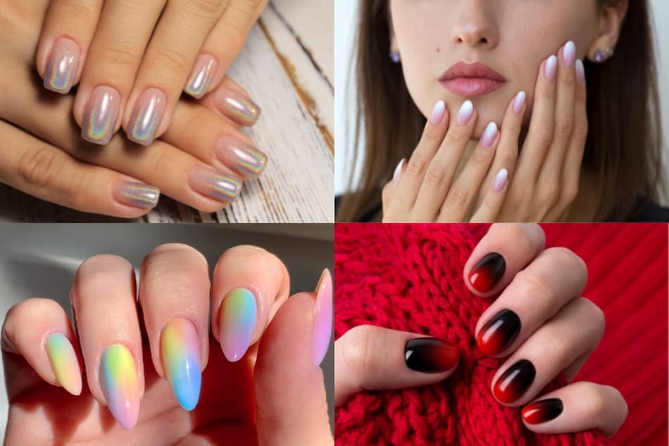 Tổng hợp mẫu nail ombre chuyển màu: pastel nhiều tầng, loang màu đậm nhạt, chrome ánh kim bắt sáng
