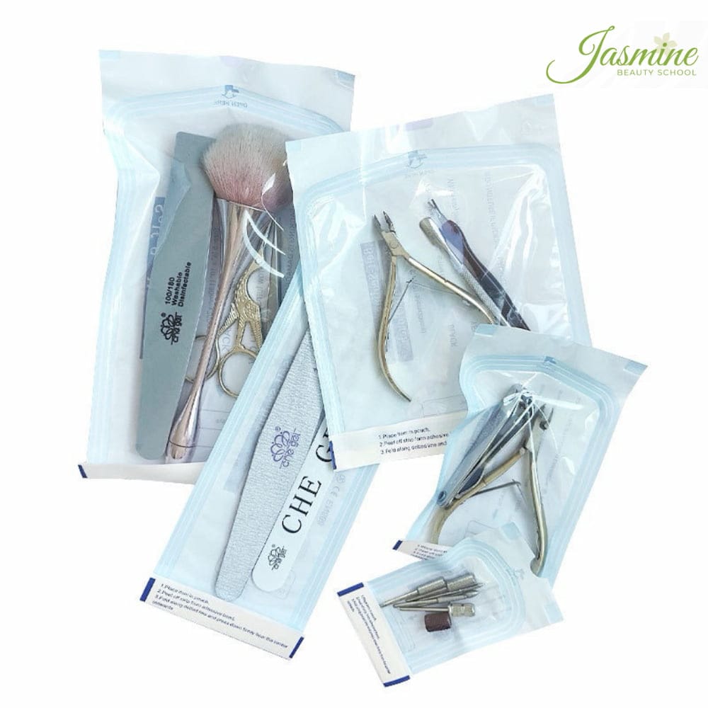 Bảo quản dụng cụ làm nail sau khi vệ sinh bằng túi tiệt trùng dụng cụ nail cá nhân chuyên dụng