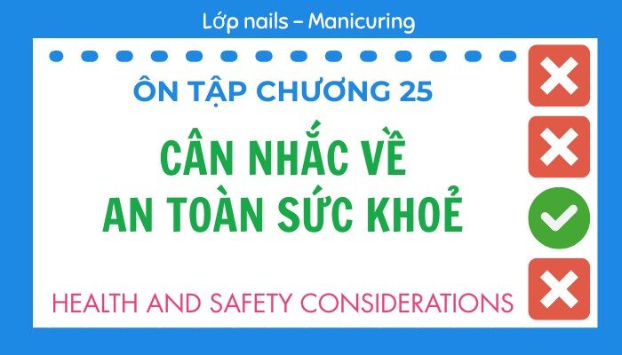 Ôn tập Chương 25 lớp Nails – Manicuring